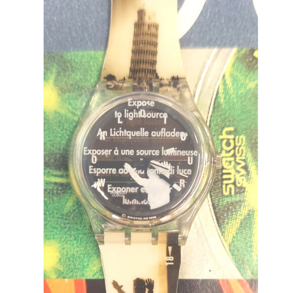 Swatch WORLD SOLAR ITALY SRK104C 1997 Solar Watch Swiss Made New old stock - Picture 1 of 10